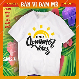 Áo đi biển SM27,du lịch,chơi,nhóm,hello summer, thun,phông,đồng phục