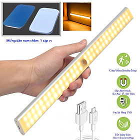 Đèn cảm biến chuyển động phù hợp đi cắm trại, gắn cầu thang, toilet, tủ đồ, giưởng ngủ, tự động bật/tắt ánh sáng ban đêm, sạc bằng USB