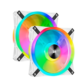 Mua Bộ 2 quạt máy tính 140mm Corsair  QL140 WHITE RGB LED kèm Node Core - Hàng Chính Hãng
