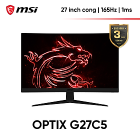 Mua Màn hình cong Gaming MSI Optix G27C5 27 Inch (FHD/VA/165Hz/1ms/FreeSync) - Hàng chính hãng