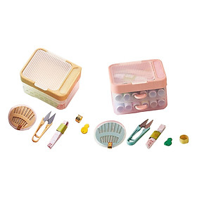 2 Sewing  with Box Two Layer Drawer Basic Sewing
