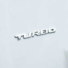 Chữ TURBO kim loại trang trí xe