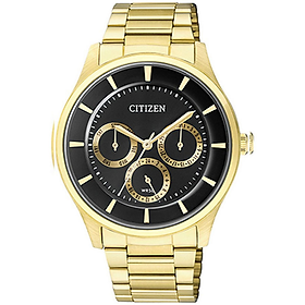 Đồng Hồ Citizen Nam Dây Kim Loại Pin-Quartz AG8352-59E - Mặt Đen (41mm)