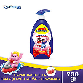 Sữa Tắm Gội Sạch Khuẩn Cho Bé Carrie BacBuster Strawberry 700g
