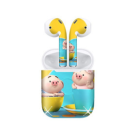 Mua Miếng dán skin chống bẩn cho tai nghe AirPods in hình Heo con dễ thương - HEO2k19 - 189 (bản không dây 1 và 2)