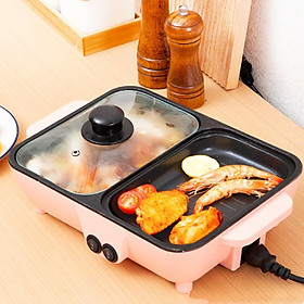 Mua Nồi Lẩu Nướng Đa Năng Cao Cấp 2 Ngăn Siêu Chống Dính