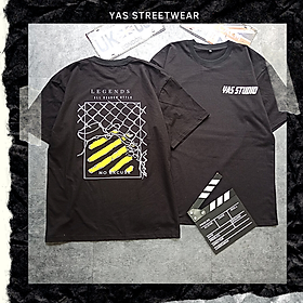 Áo thun tay lỡ form rộng YAS STREETWEAR phông unisex nam nữ, áo thun cotton100% phong cách streetstyle HÌNH IN KO TRÓC