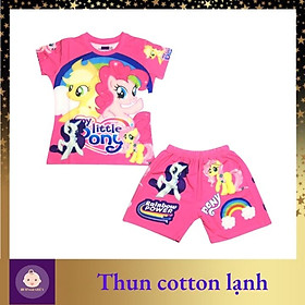 Bộ quần áo bé gái hình ngựa Pony từ 9-42kg - Vải thun cotton lạnh - Giặt không vỡ hình - Hương Nhiên