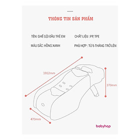 Ghế tắm gội đầu có nấc điều chỉnh theo đội tuổi cho bé 2 đến 15 tuổi thương hiệu Babyhop