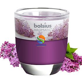 Ly nến thơm tinh dầu Bolsius Lilac Blossom 105g QT024337- hoa tử đinh hương, nến trang trí, thơm phòng, thư giãn, Hỗ trợ khử mùi