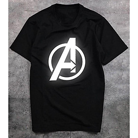 Áo Thun Nam Phản Quang Avenger Logo, Avenger Movie, Áo Uninsex, Size Rộng,  Size Lớn, Size Nhỏ, Tay Ngắn, Cổ Tròn, Áo Nam Size Lớn, Có Áo Thun Size 2XL, 3XL, 4XL, XXL, XXXL, XXXXL
