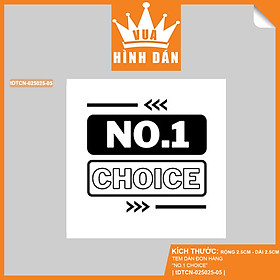 Hình ảnh Set 100/200 sticker No.1 CHOICE (2.5x2.5cm) tem dán mini LỰA CHỌN SỐ 1 dành cho shop (1.070)