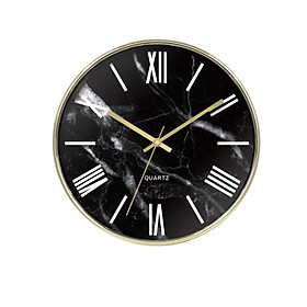 Đồng hồ treo tường trang trí CLASSIC BLACK MARBLE