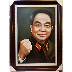 Mua TRANH VẼ SƠN DẦU - ĐẠI TƯỚNG VÕ NGUYÊN GIÁP GIƠ NẮM ĐẤM THÉP
