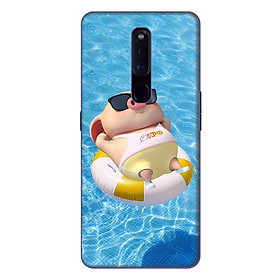Ốp lưng điện thoại Oppo F11 Pro hình Heo Con Tắm Biển - Hàng chính hãng