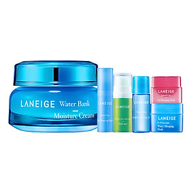 Kem Dưỡng Ẩm Dịu Mát Da Laneige Water Bank Moisture Cream (50ml) - Tặng Bộ Dưỡng Ẩm 5 Món