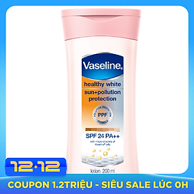 Sữa Dưỡng Thể Trắng Da Chống Nắng Và Ô Nhiễm Môi Trường Vaseline SPF 24 PA ++ (200ml)