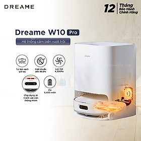 Mua Robot Lau Sàn Hút Bụi Tự Làm Sạch Thông Minh Dreame Bot W10 Pro - Lực Hút 4200PA - Bản Quốc Tế - Hàng chính hãng