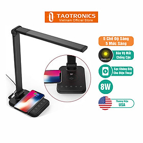 Mua Đèn LED Bảo Vệ Mắt Taotronics 8W TT-DL047 Cổng USB-A Tích Hợp Sạc Nhanh Không Dây - Hàng Chính Hãng