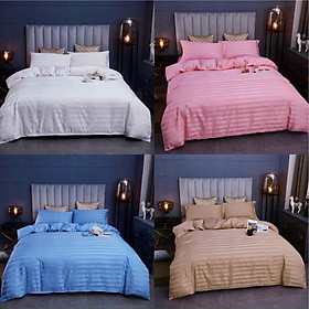 Bộ chăn ga gối 4 món cotton 3F , cotton dùng cho khách sạn, nhà nghỉ cao cấp