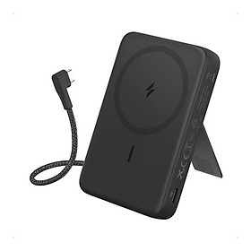 Mua Pin sạc dự phòng Anker Magnetic Zolo 1C 10000mAh 15W tích hợp cáp Type-C - Hàng Chính Hãng
