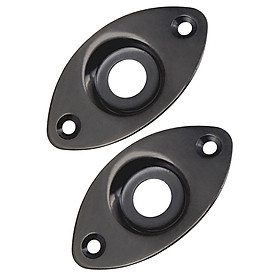 2-4pack 2 Pieces Oval Output Input Jack Socket Plate for Electric Guitar Bass