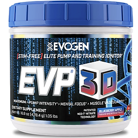Evogen evp-3d pre-workout , tăng sức mạnh, sức bền, tỉnh táo trước tập, không caffein