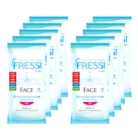 Combo 10 Khăn ướt Fressi Face 20 miếng