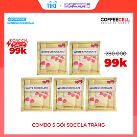Combo 5 gói Trà/Cà Phê/Socola/Latte/Mocha/Cappuccino với Bạch sâm Hoàng đế - COFFEECELL - Hàng Chính Hãng