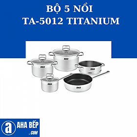 Hình ảnh BỘ 5 NỒI LORCA TA-5012 TITANIUM - HÀNG CHÍNH HÃNG