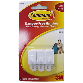 Mua Móc dán tường vuông 300gr vỉ 3 cái Command 3M 17502