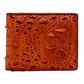 HC2204-05-06-41 - Ví nam Huy Hoàng da cá sấu nguyên con màu đen, nâu đỏ, vàng, nâu đất