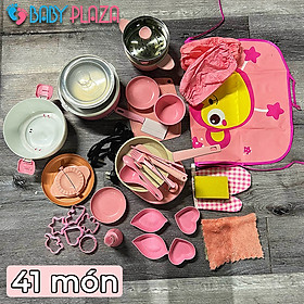 Bộ dụng cụ nấu ăn thật cho bé SET 32 - 41 món BABY PLAZA