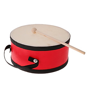 Hand Held Drum with Mallet, Rhythmic Percussion Instrument for Music Lovers or Beginners, Kids Children Music Toys