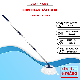 COMBO 1 CÂY LAU NHÀ 360 OMEGA MOP + 1 BÔNG LAU OMEGA MOP