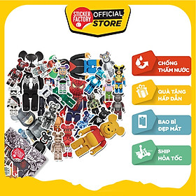 Bearbrick - Set 30 sticker hình dán