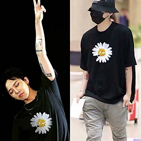 2 color【M-5XL】Fashion Short sleeve T-shirt Men Printed Lightning Flowers Pattern student couple short T-shirt unisex T-shirt Summer new style Oversize couple wear