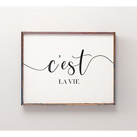 Tranh treo tường | - Typography-C'est La Vie 109 , tranh canvas giá rẻ