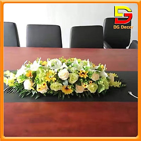 Mua Lẵng Hoa Giả Cao Cấp Dài 60-100cm Hoa Trang Trí Bàn Phòng Khách Họp Hội Nghị Sự Kiện Nhà Hàng Khách Sạn DC-27