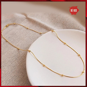 Dây chuyền titan hạt bi xinh xắn - trang sức bé heo bhdc262
