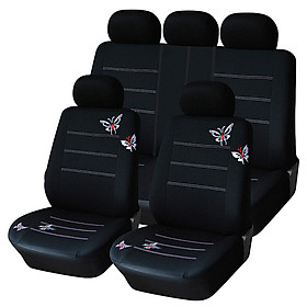 AliExpress four seasons universal seat cover wish, ebay black butterfly embroidery car accessories 9 sets black