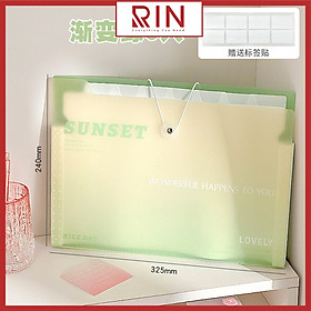 File đựng tài liệu A4  Túi tài liệu A4 -8 ngăn lưu trữ tài liệu - Colors - Mẫu 3