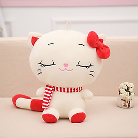 Gấu Bông Mèo Tiểu Thư Gb242 (Tặng 1 Móc Khóa Dây Da Pu Đính Đá Lấp Lánh Màu Ngẫu Nhiên)