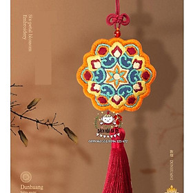 Mua kit thêu tay trang trí DIY / BỘ KIT TỰ THÊU 2021 Túi Thơm Đôn Hoàng Treo ô tô Decor nhà Túi xách·- Handmade Nana