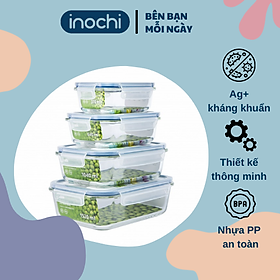 Mua Hộp Thuỷ Tinh Đựng Thực Phẩm Nikko (không ngăn) Inochi Chữ nhật Đựng  Thức ăn  Bảo Quản Thực Phẩm Tươi TT