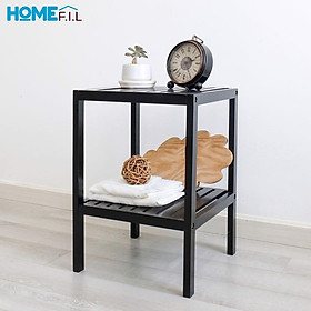 Kệ Đầu Giường - Tab Đầu Giường Gỗ Shelf 2F Homefil Màu Đen - Nội Thất Hàn Quốc Sản Phẩm Cao Cấp Bao Đẹp