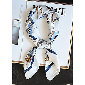 Khăn Lụa Vuông Làm AóCao Cấp Họa Tiết Thuyền Buồm - Chất Liệu Lụa Chiffon 70x70cm - Mã KL038