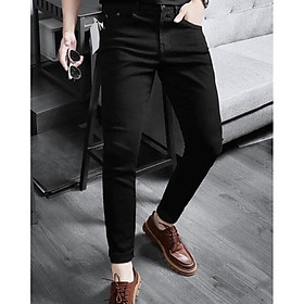 quần jean nam bigsize màu đen form limfit