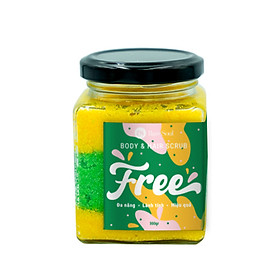 Muối tắm gội đa năng BareSoul Free Body & Hair Scrub 300g tẩy tế bào chết, hỗ trợ điều trị các bệnh về da và tóc