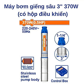 Mua MÁY BƠM GIẾNG SÂU 3  370W (CÓ HỘP ĐIỀU KHIỂN) WADFOW WWPD5011 - HÀNG CHÍNH HÃNG
